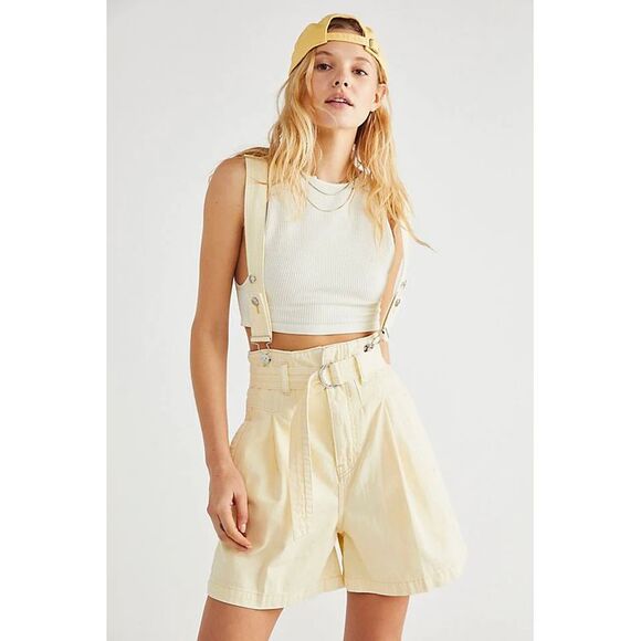 Free People Bittersweet Shortalls In Sunlit 30 - Picture 1 of 4